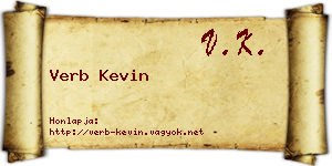 Verb Kevin névjegykártya