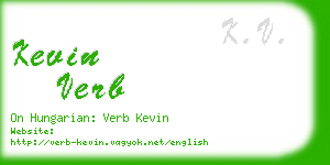 kevin verb business card